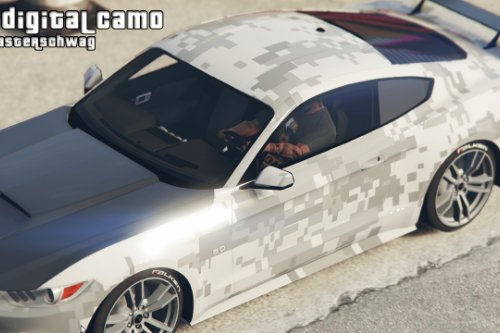 Digital Camo Wrap for 2015 Mustang
